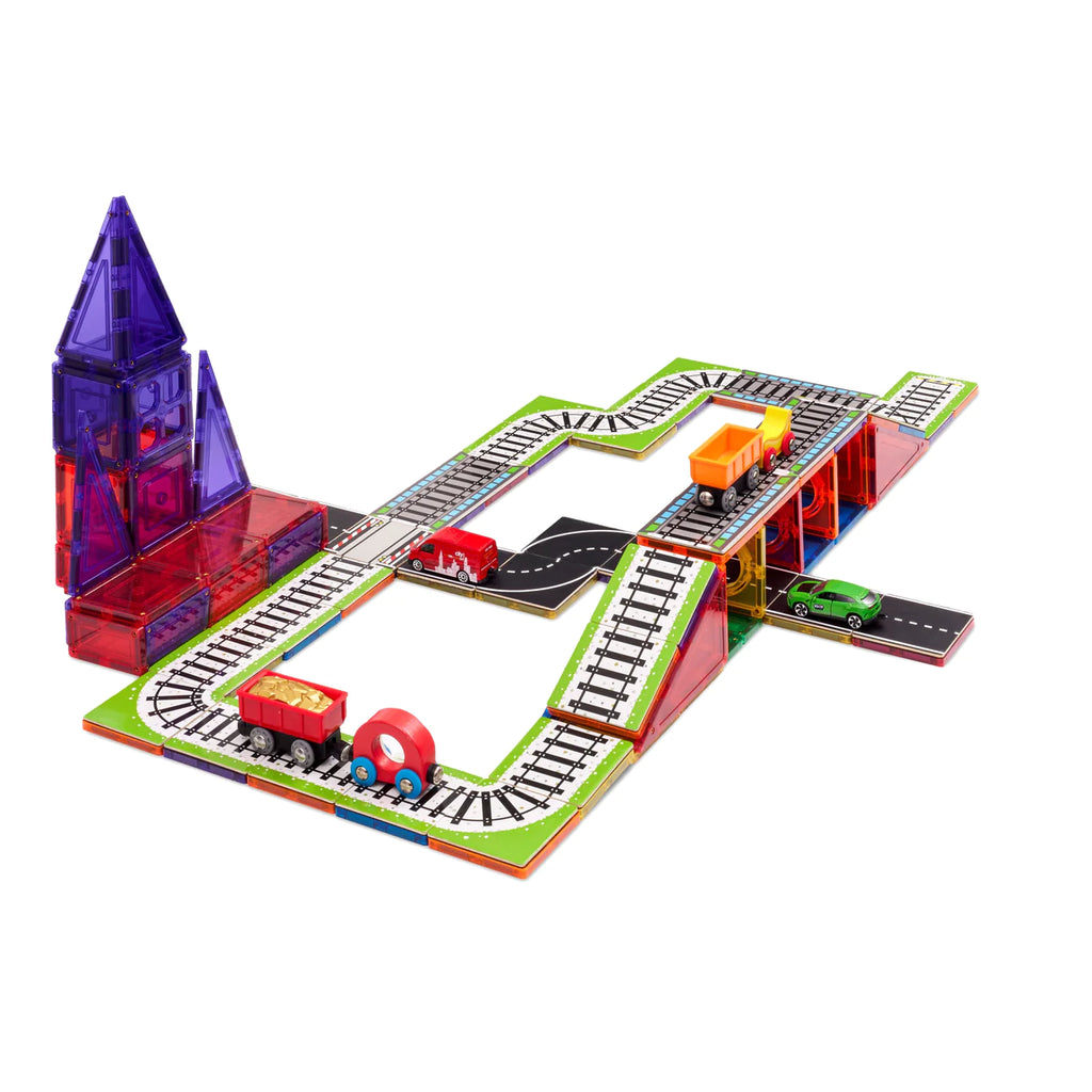 Learn & Grow Magnetic Tile Topper - Train Pack