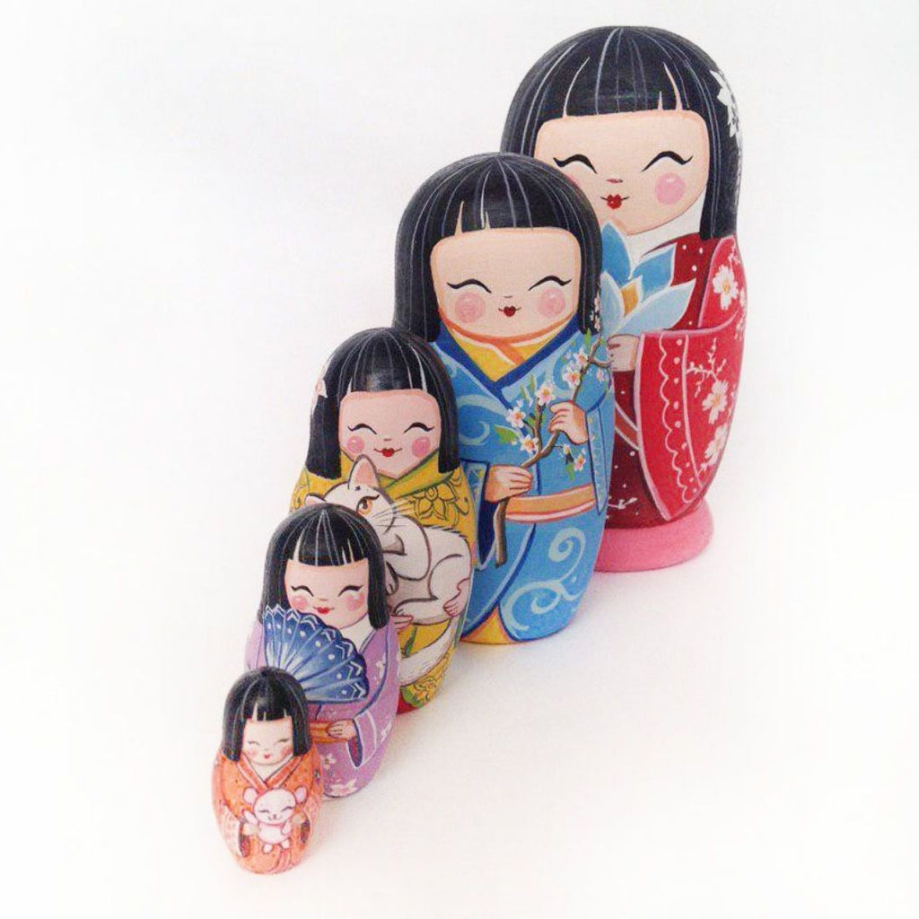 Japanese - 5 Set Russian Dolls