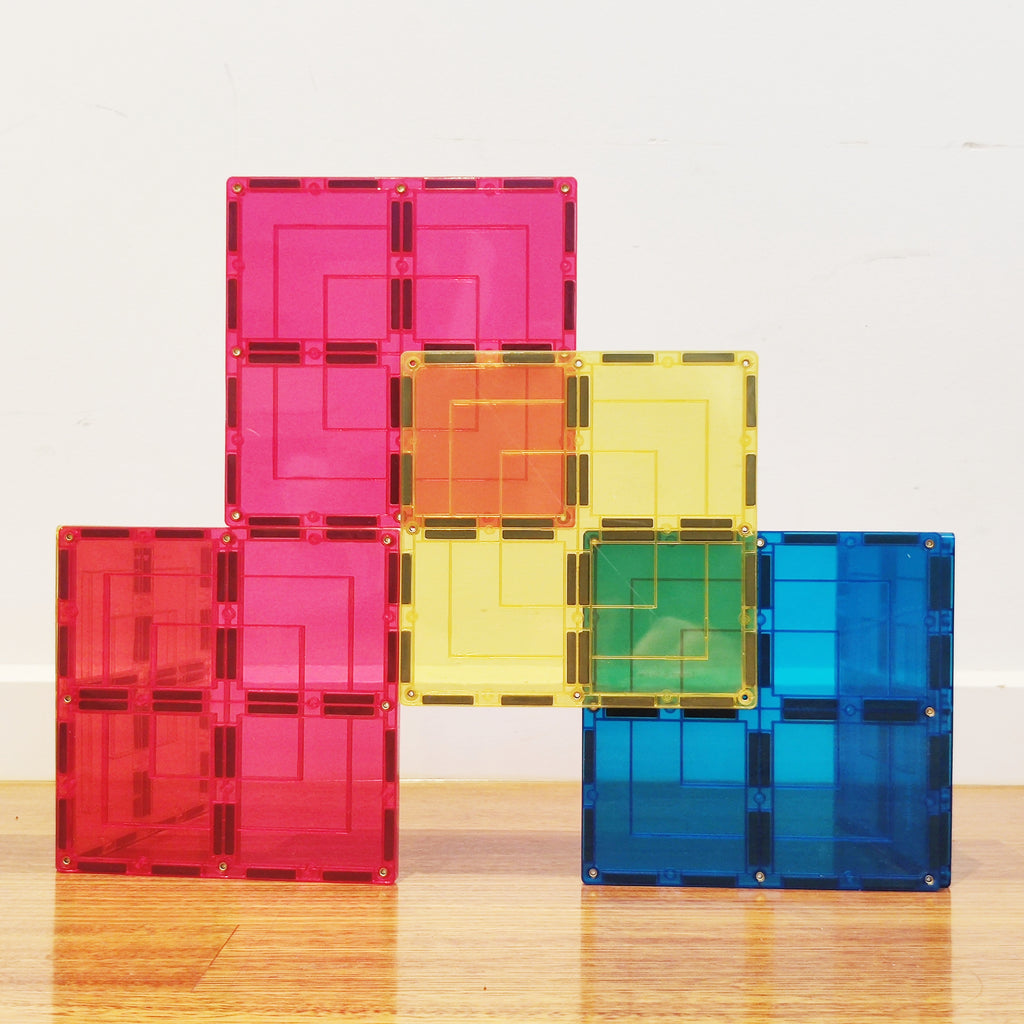 Learn & Grow Magnetic Tiles - Large Square Pack - 8 piece
