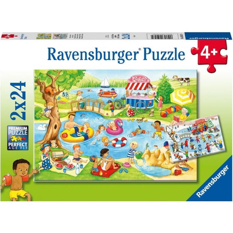 Ravensburger - Swimming at the Lake 2x24 pieces