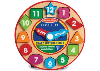 Melissa & Doug - Wooden Shape Sorting Clock