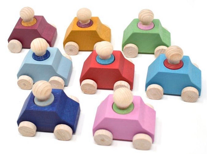 Lubulona Cars with figures, 8 pack