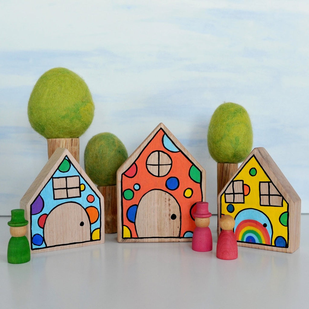 Confetti houses (set of 3)
