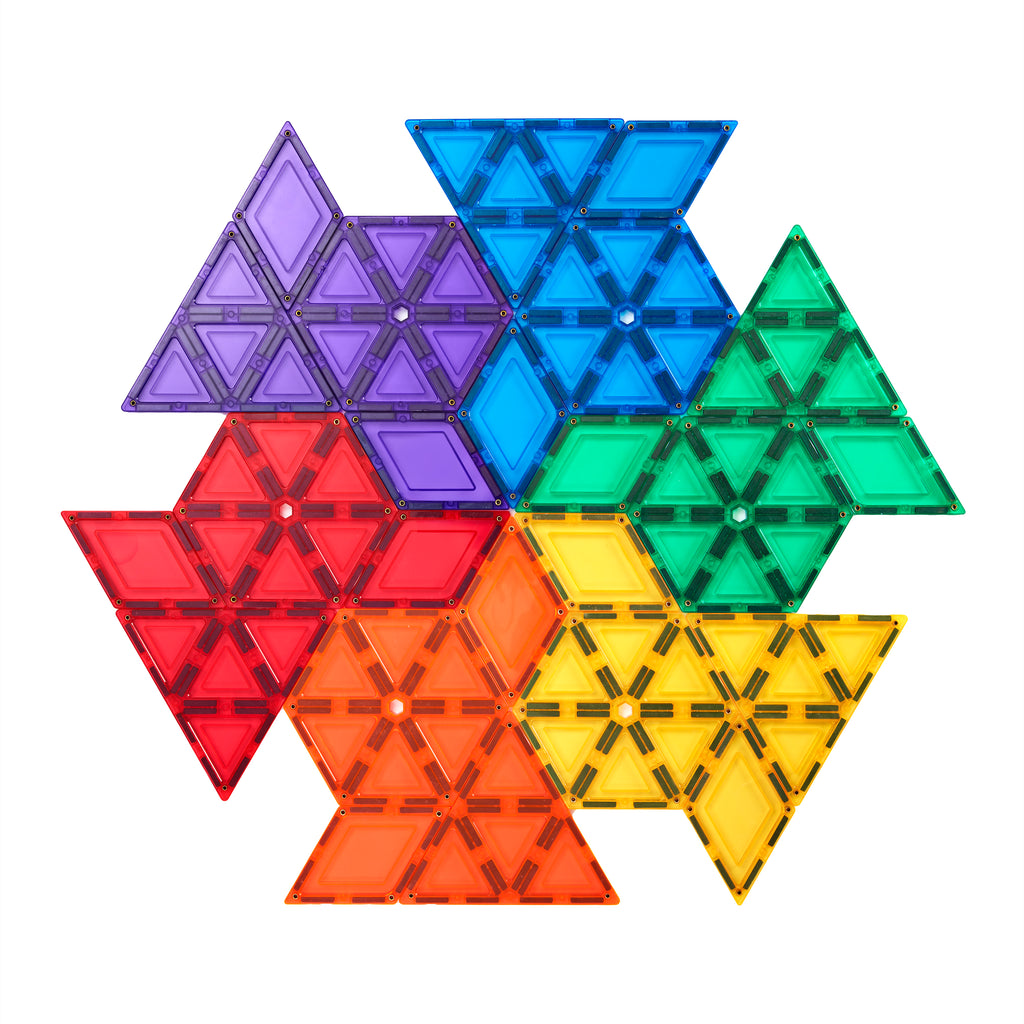 Learn & Grow Magnetic Tiles - Geometry Pack (36 Piece)