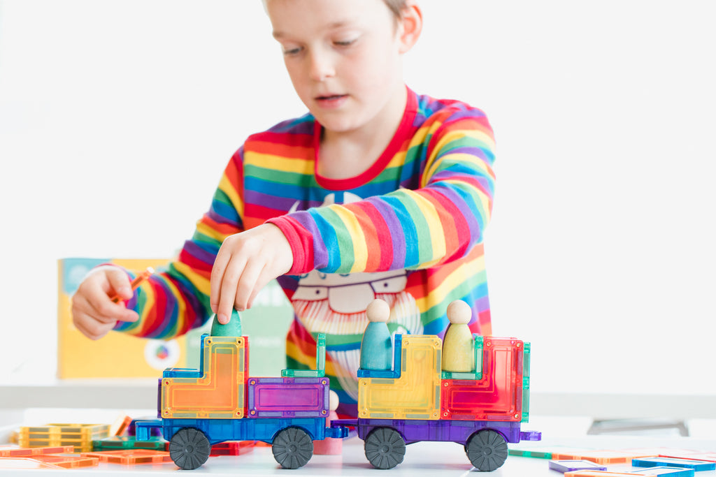 Learn & Grow Magnetic Tiles - Car pack (28 piece)