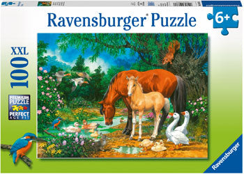 Ravensburger - Ponies at the Pond Puzzle 100pc