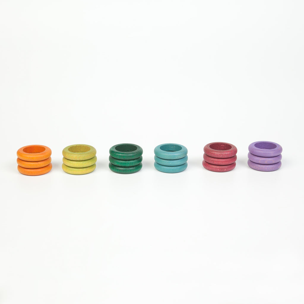 Grapat Rings, 18 pieces, 6 additional colours